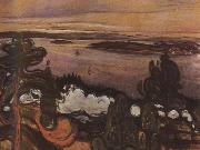 Edvard Munch Train oil painting on canvas